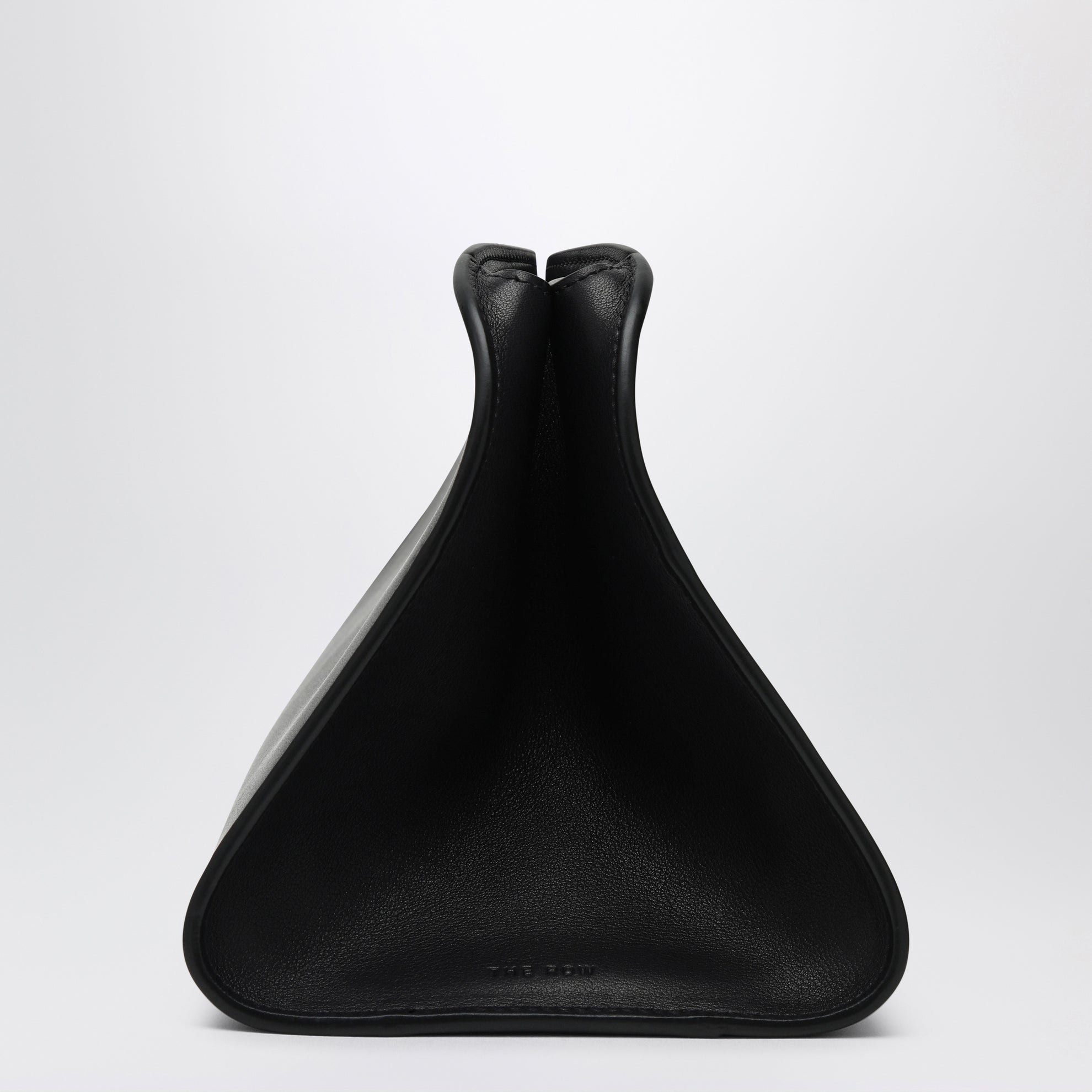 Black leather Peggy Clutch