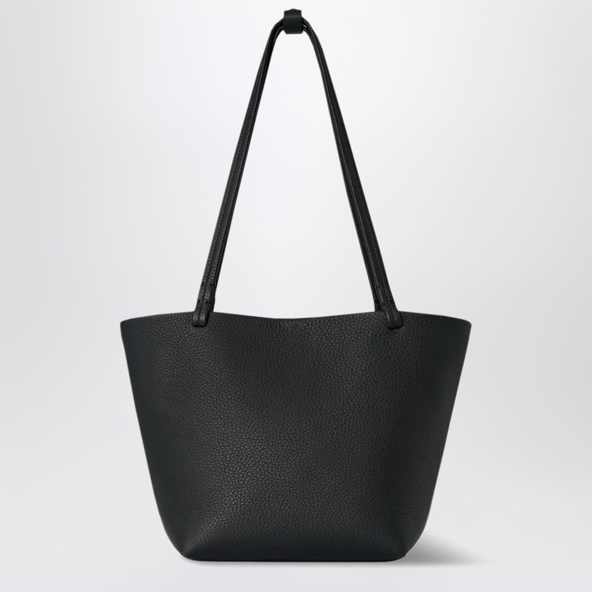 Tote Bag Park aus strukturiertem Kalbsleder, schwarz