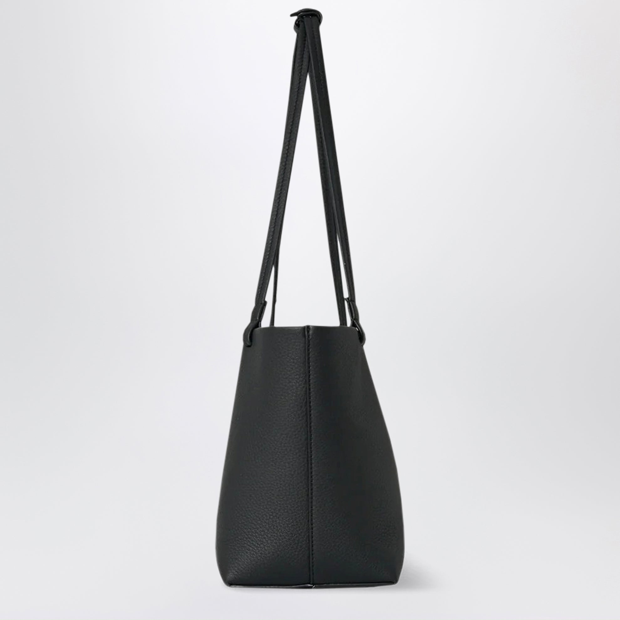 Tote Bag Park aus strukturiertem Kalbsleder, schwarz