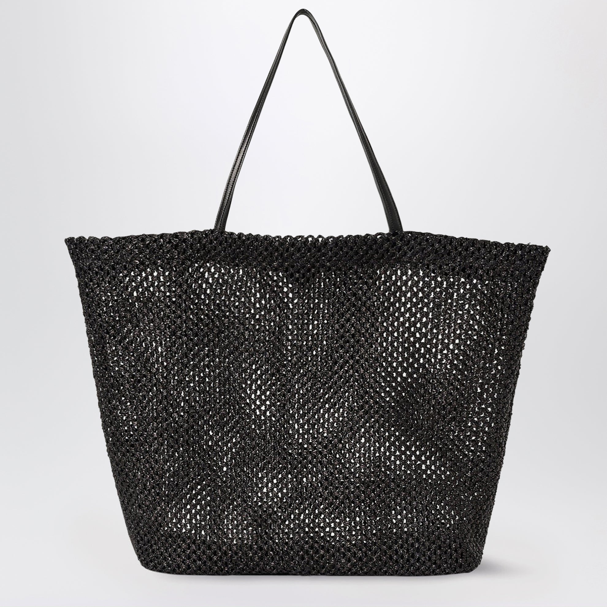 Geometrische Tote Bag Barn aus Nylon in Schwarz