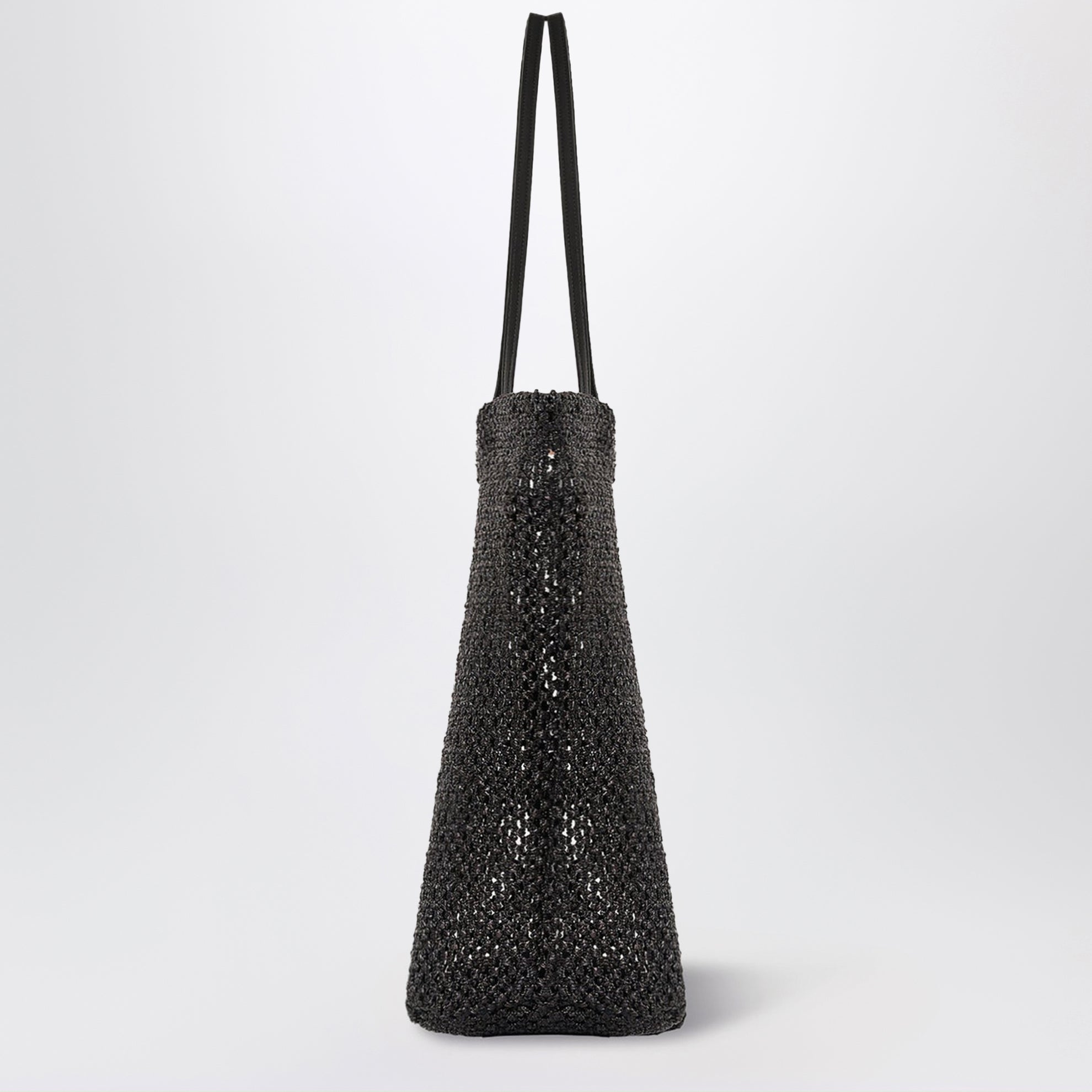 Geometrische Tote Bag Barn aus Nylon in Schwarz