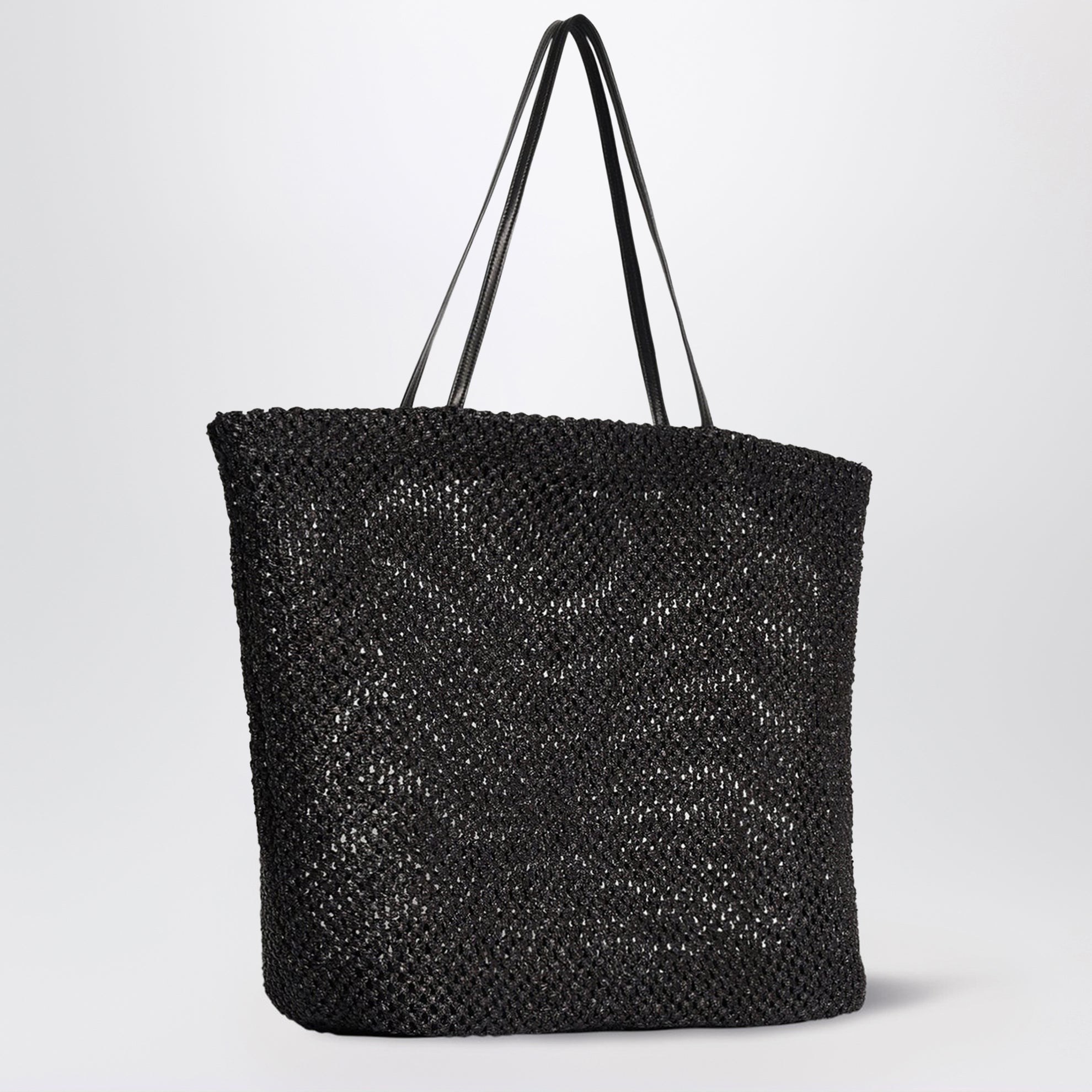 Geometrische Tote Bag Barn aus Nylon in Schwarz