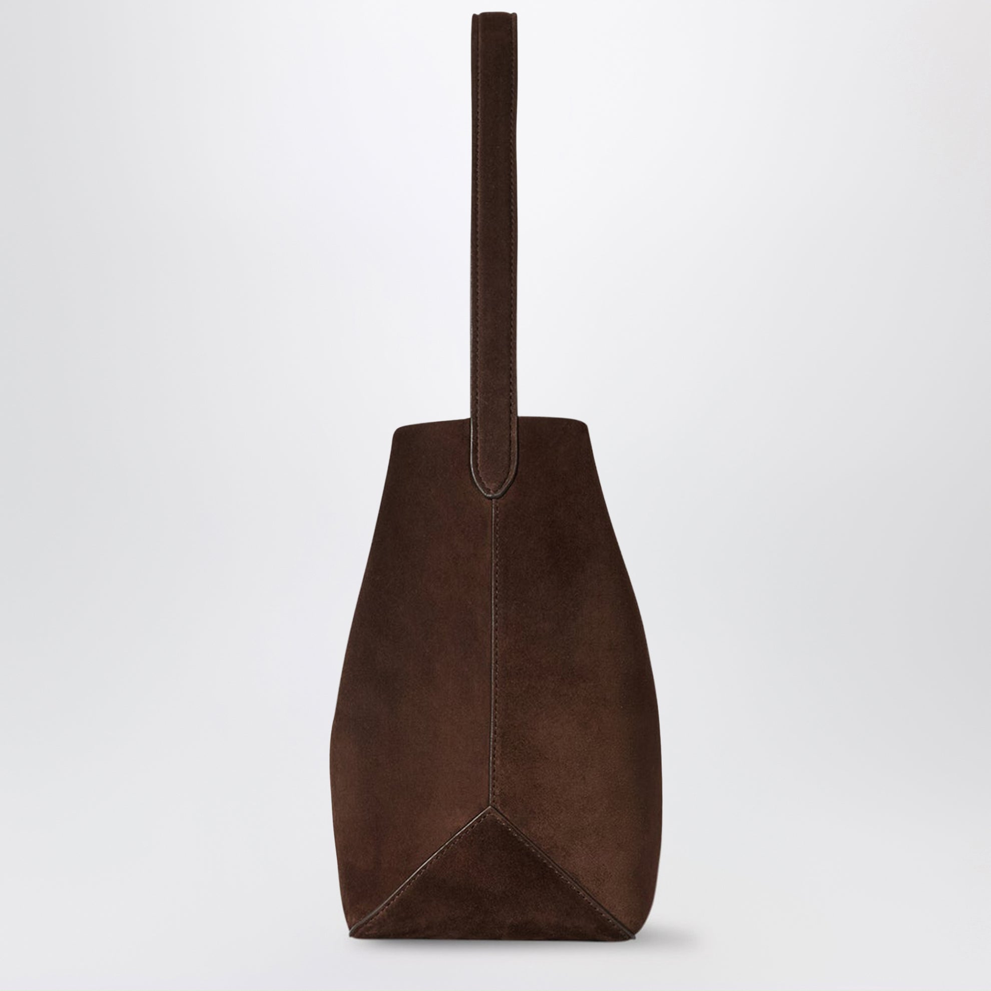 Small Park Tote Edge suede leather tote in brown