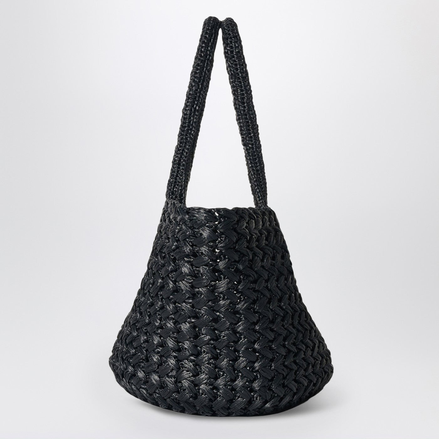 Estelle Two bag in black woven raffia