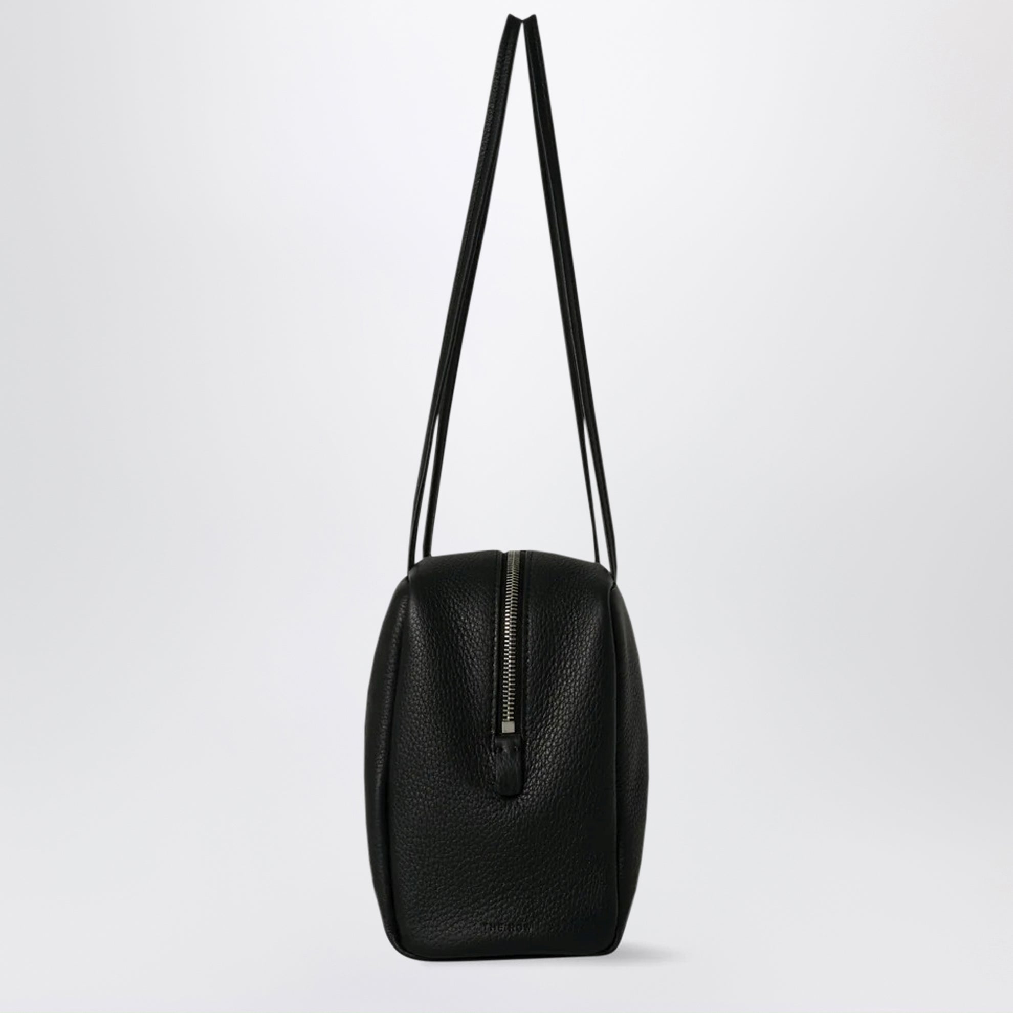 Borsa Astra bowling in pelle di vitello nera