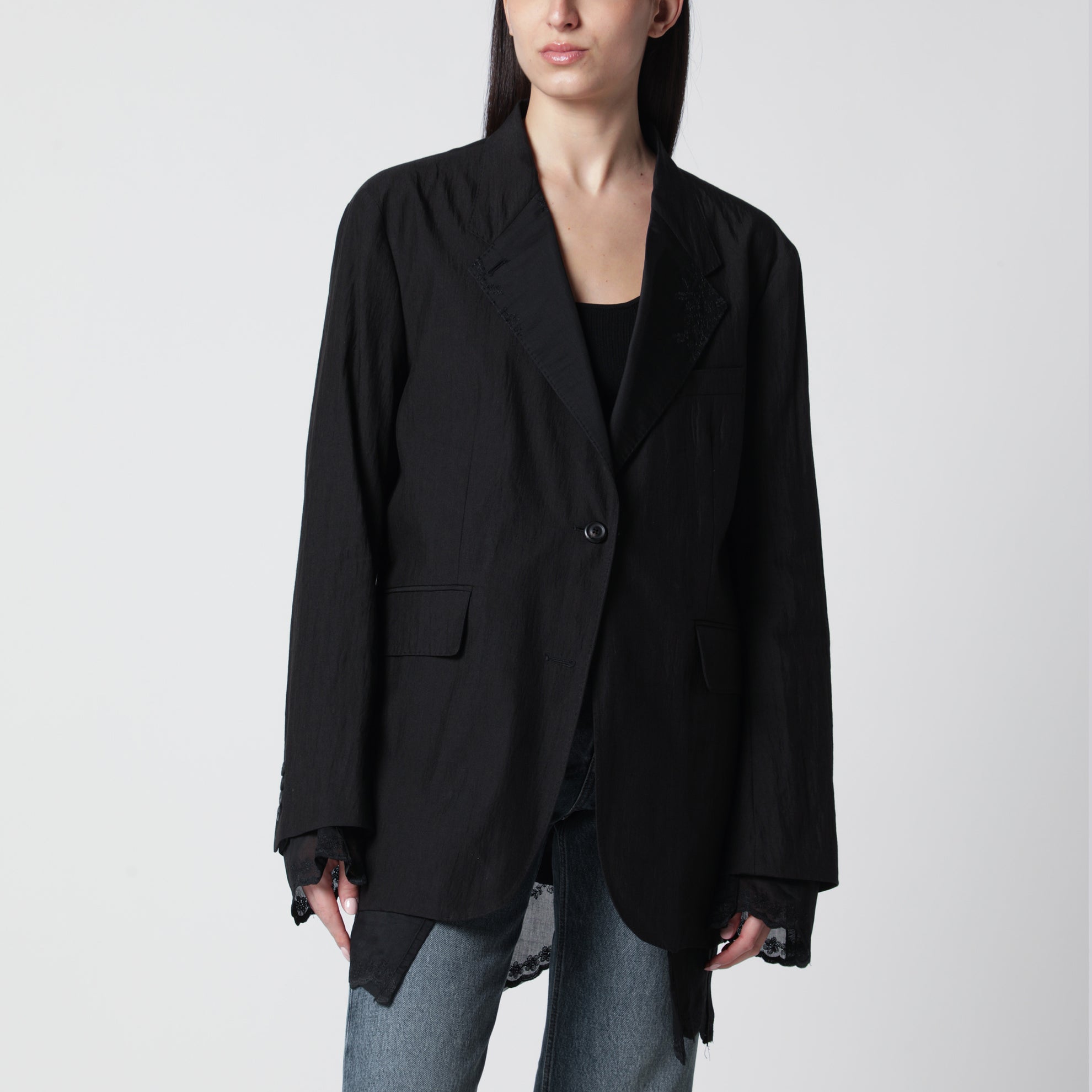 Blazer réversible Drip en Techflax noir suie