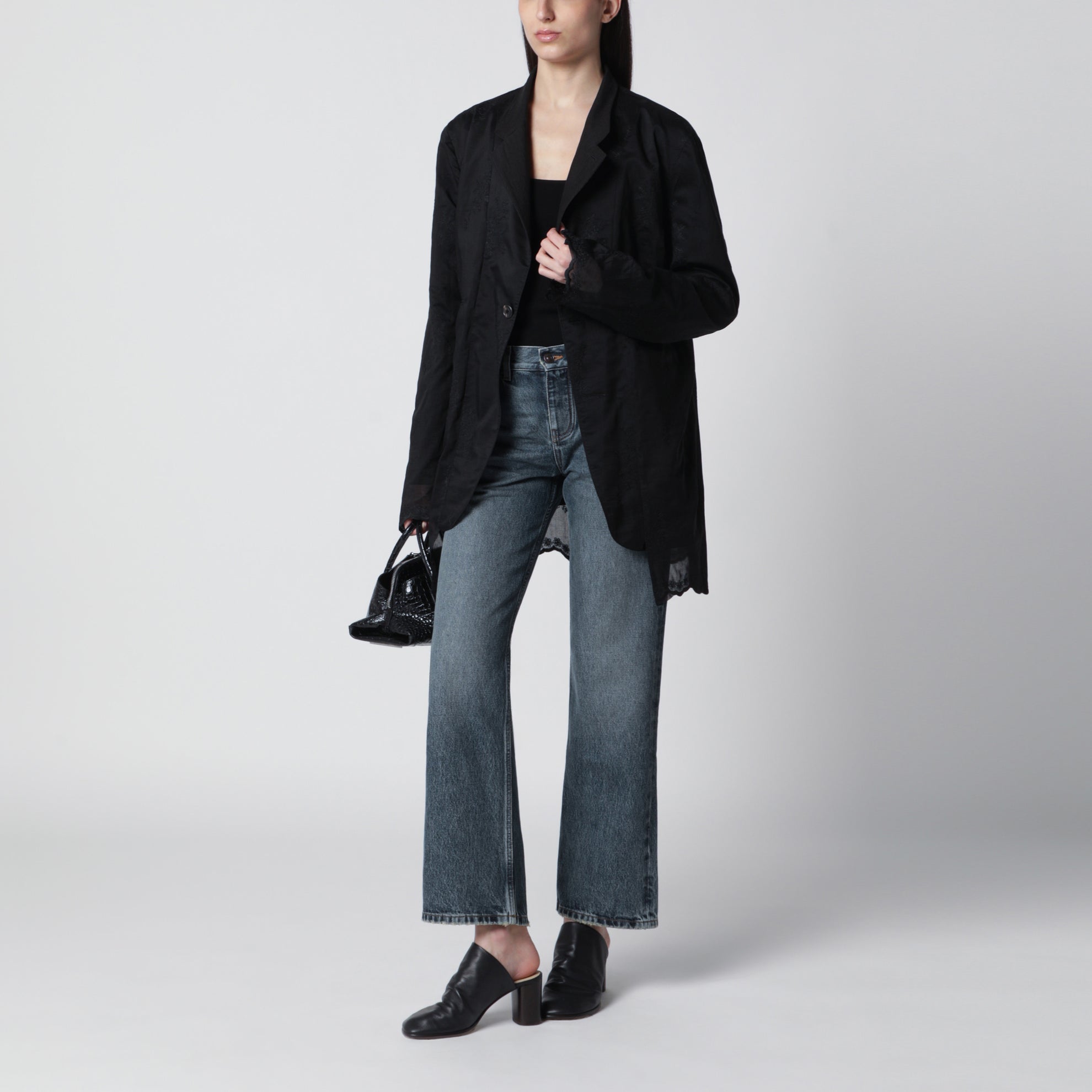 Blazer réversible Drip en Techflax noir suie