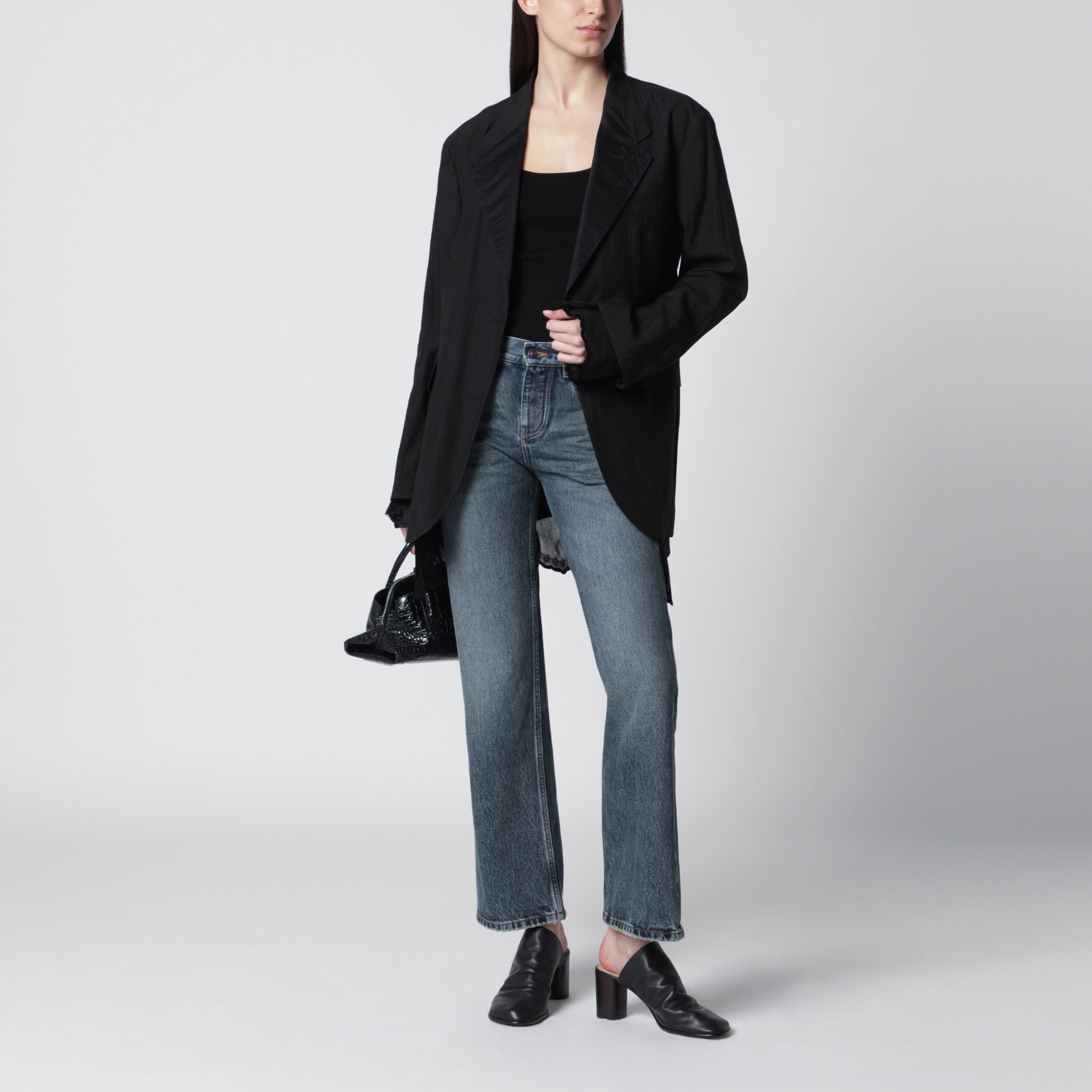 Blazer réversible Drip en Techflax noir suie