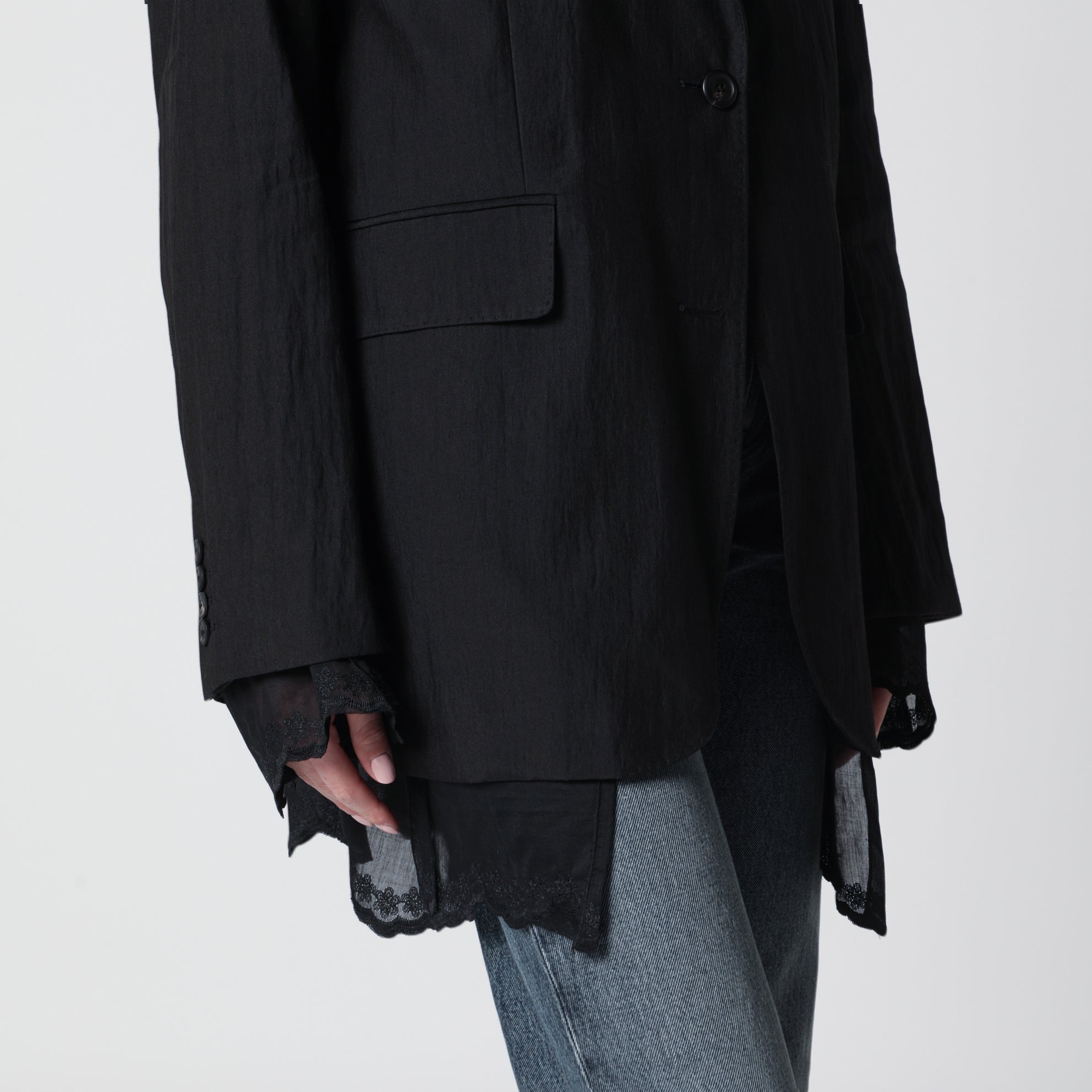Blazer réversible Drip en Techflax noir suie