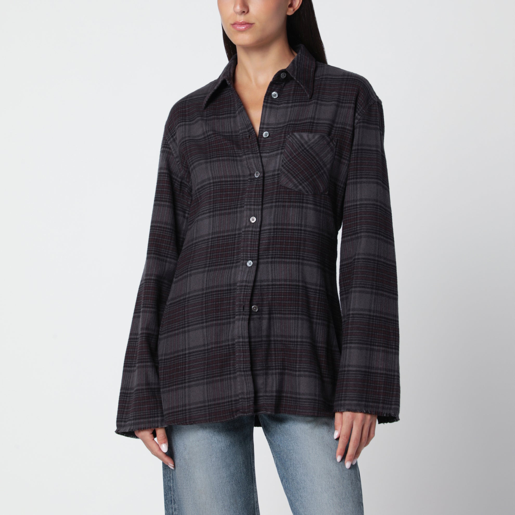 Camicia Daisy a quadri in flanella di cotone