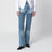 Jeans blu con pannelli patchwork