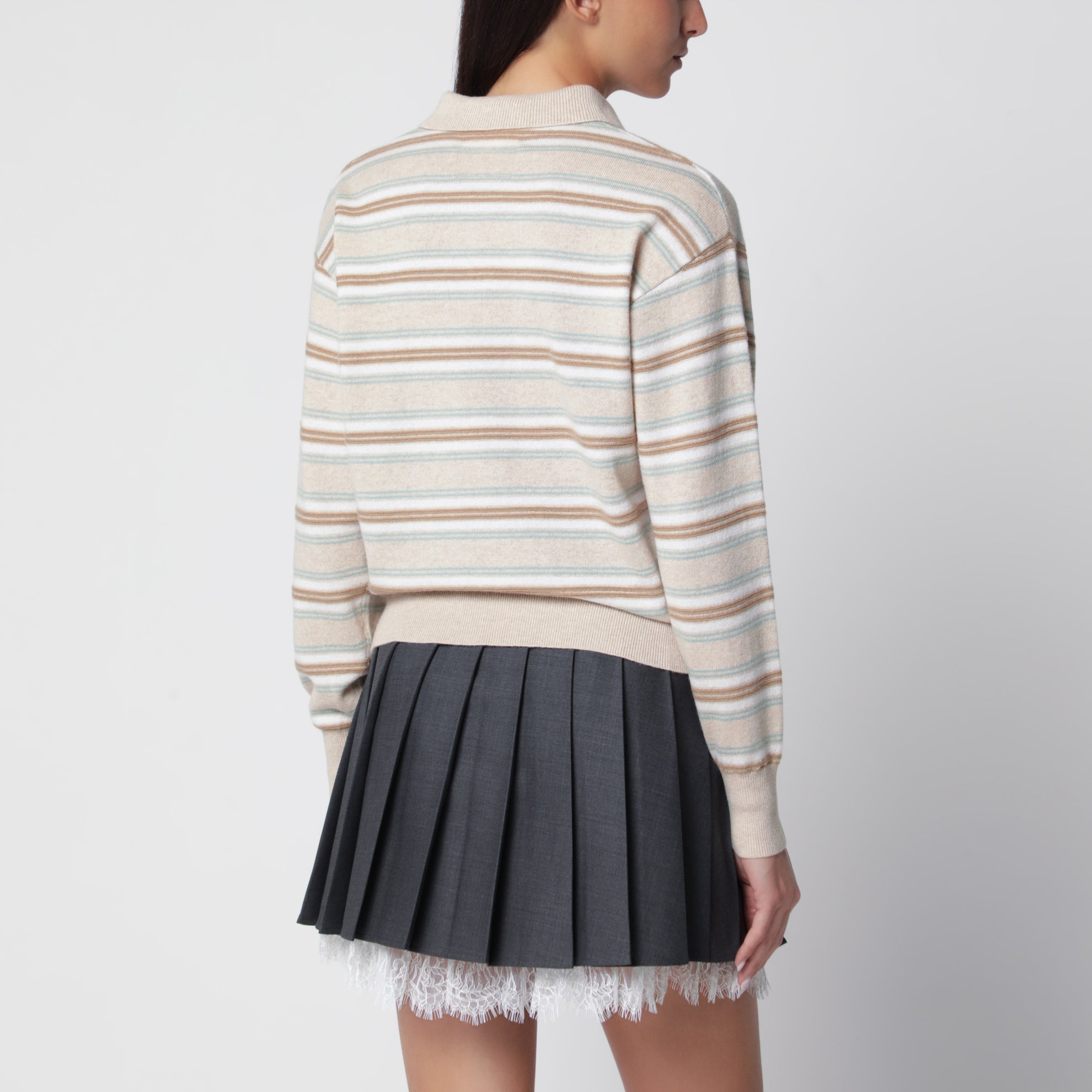 Maglia polo Collegiate Stripe Sandstone