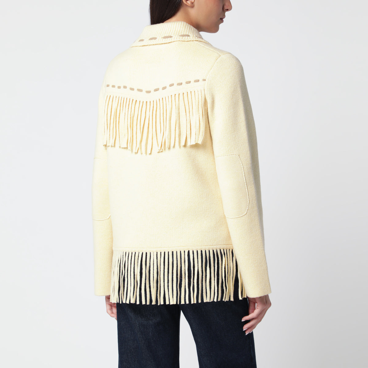 Butter-colored Western Fringe jacket