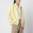 Cardigan con zip color burro in cashmere e lana