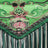 Foulard verde in jacquard di seta con frange
