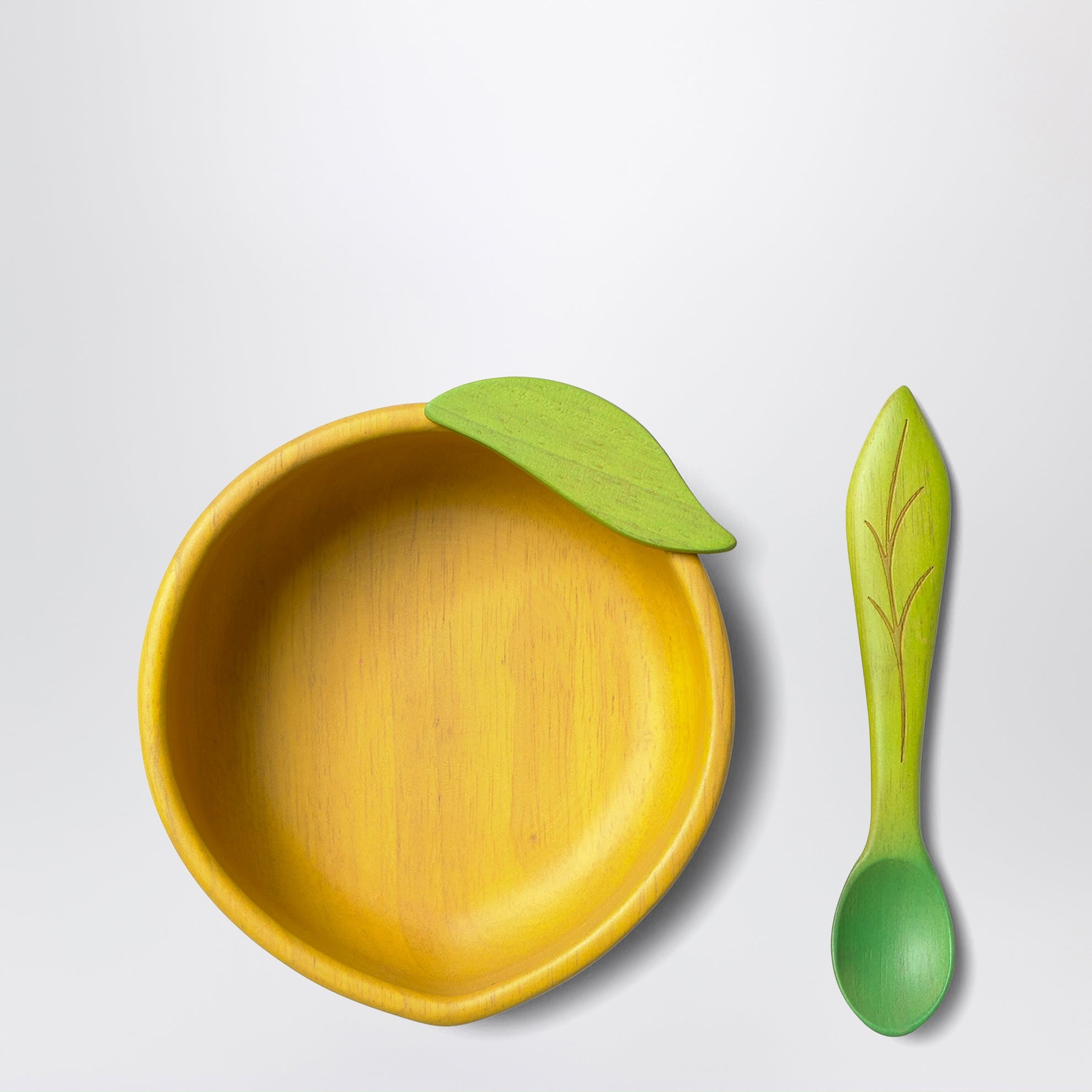 Set assiette et cuillère en forme de citron