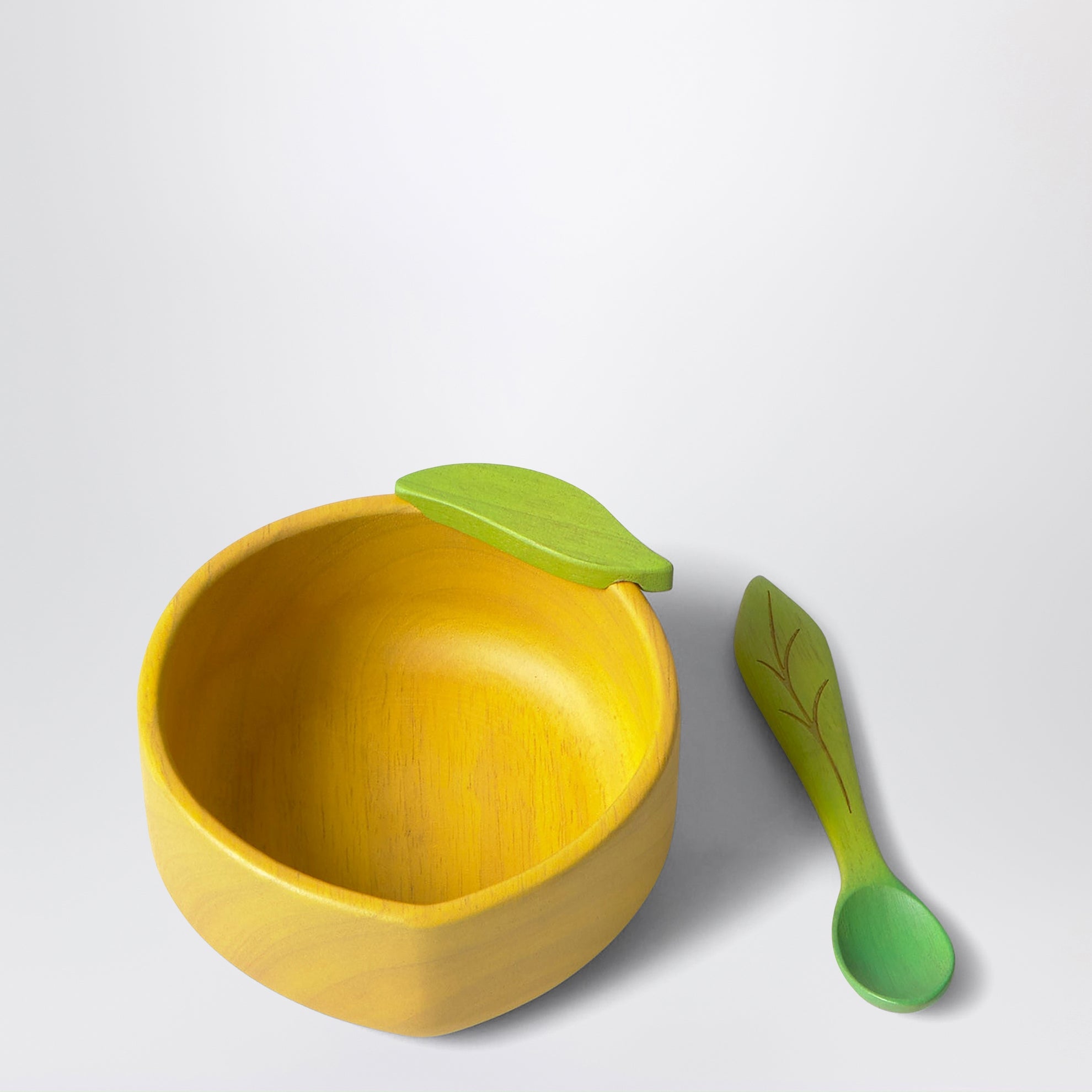 Set assiette et cuillère en forme de citron