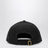 Black baseball cap with embroidered logo