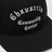 Black baseball cap with embroidered logo