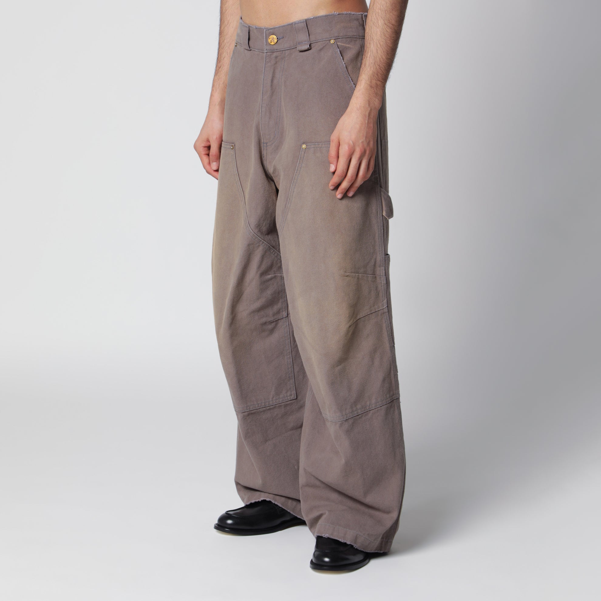 Graphite Double Knee trousers with vintage effect