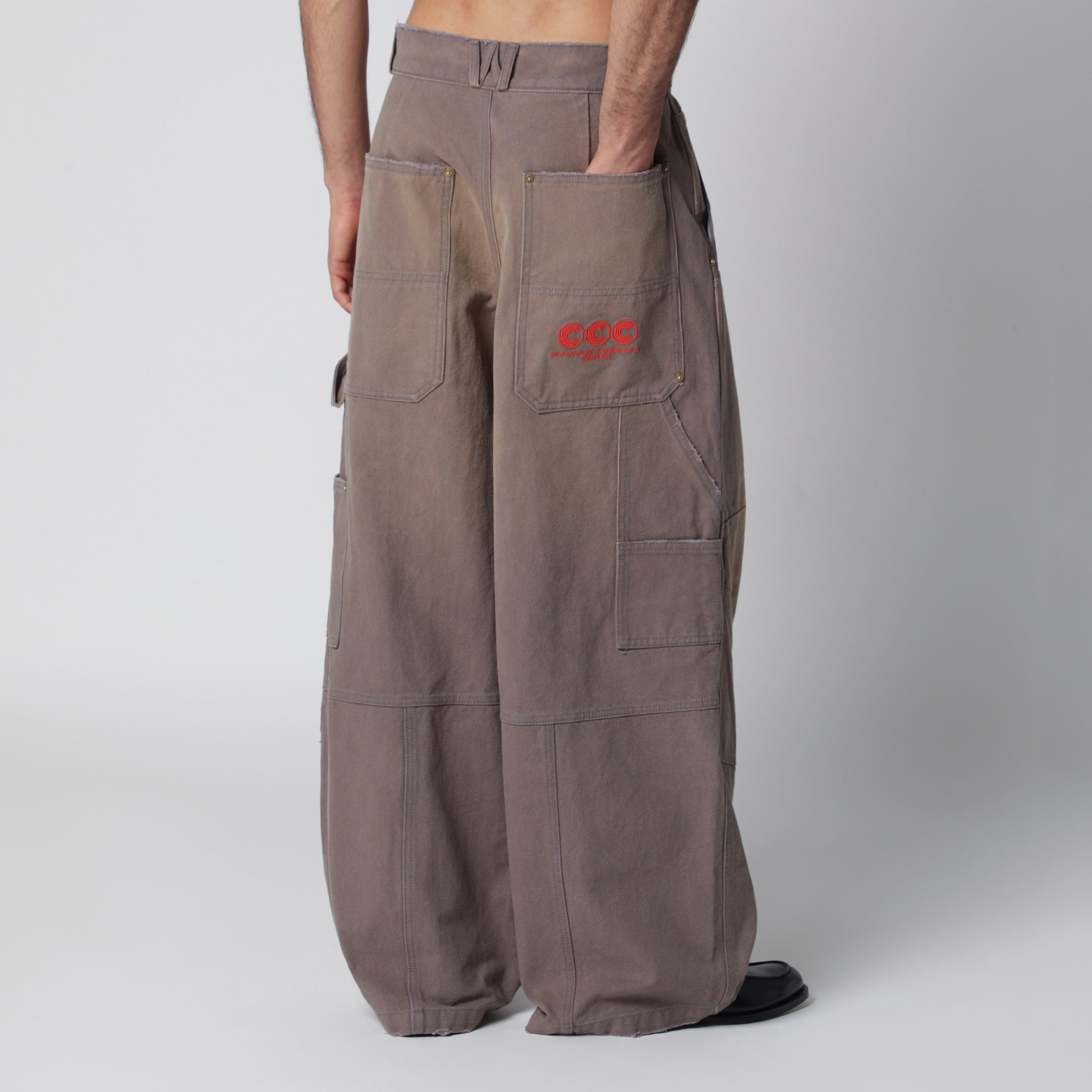 Graphite Double Knee trousers with vintage effect