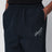 Pinstripe jogging trousers with logo embroidery
