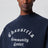 Felpa blu navy effetto vintage con stampa logo