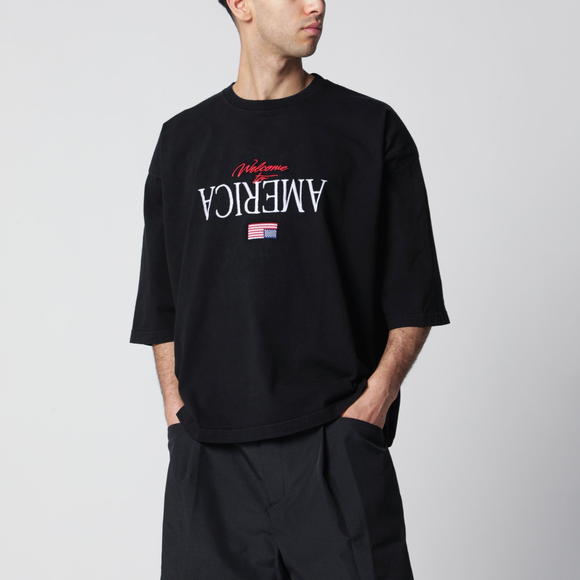 Black Welcome To America Buffalo T-shirt