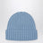 Berretto azzurro in lana con ricamo logo