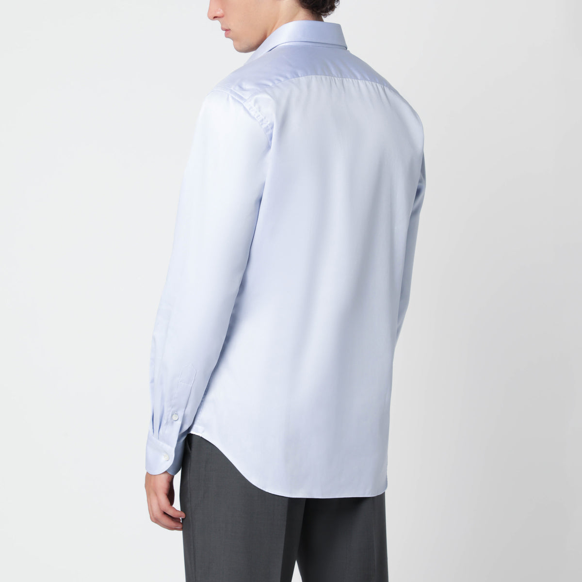 Hellblaues Travel Hemd aus Baumwolle Tailor Fit