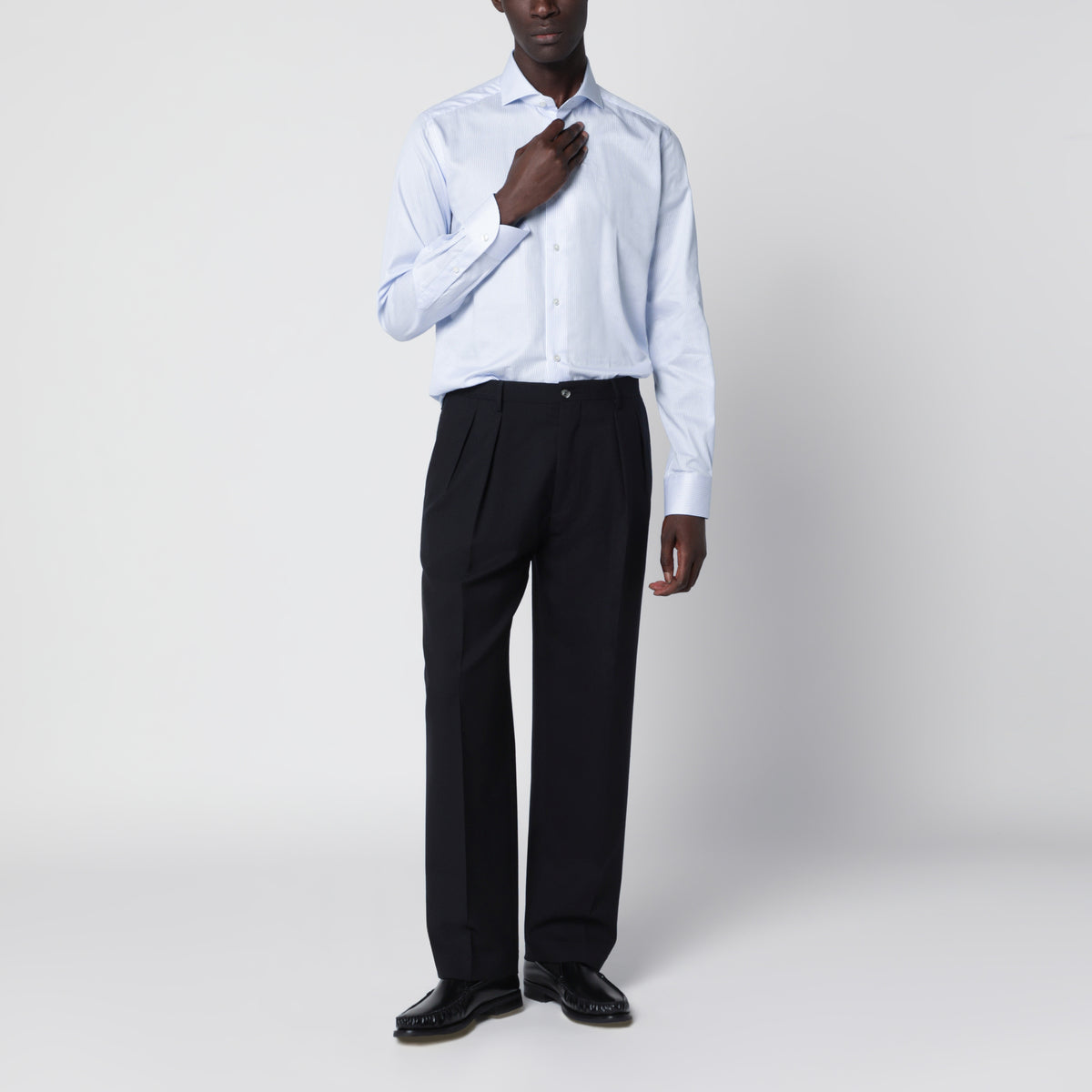 Chemise Travel blanche à rayures Tailor Fit