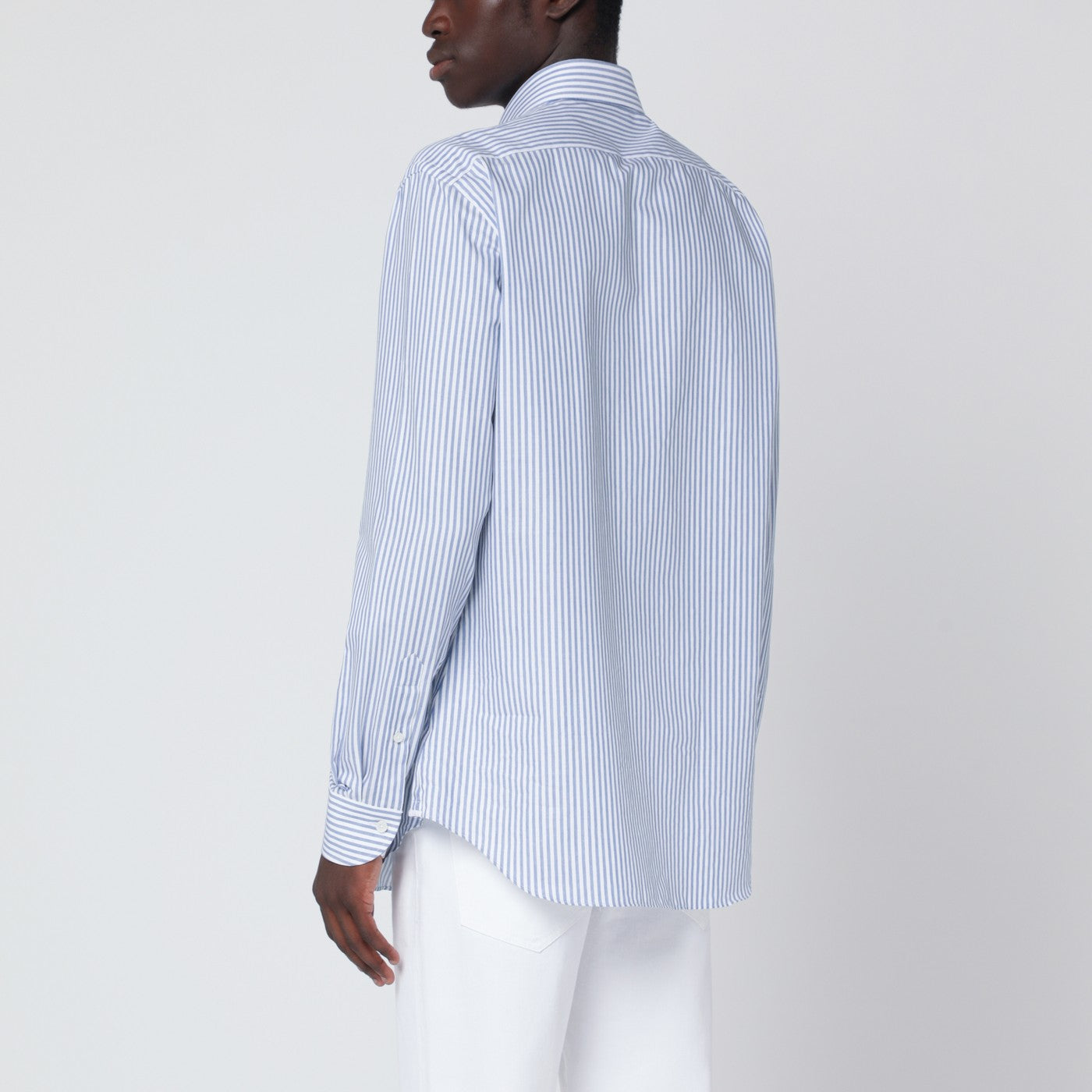Camicia Travel bianca a righe Tailor Fit