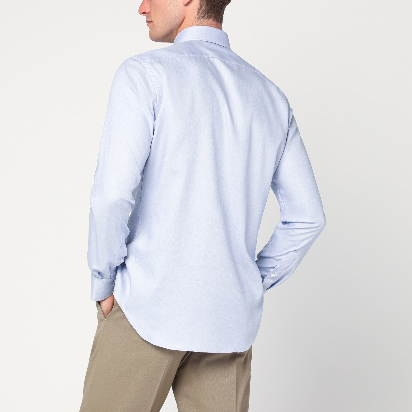 Light blue Travel cotton shirt