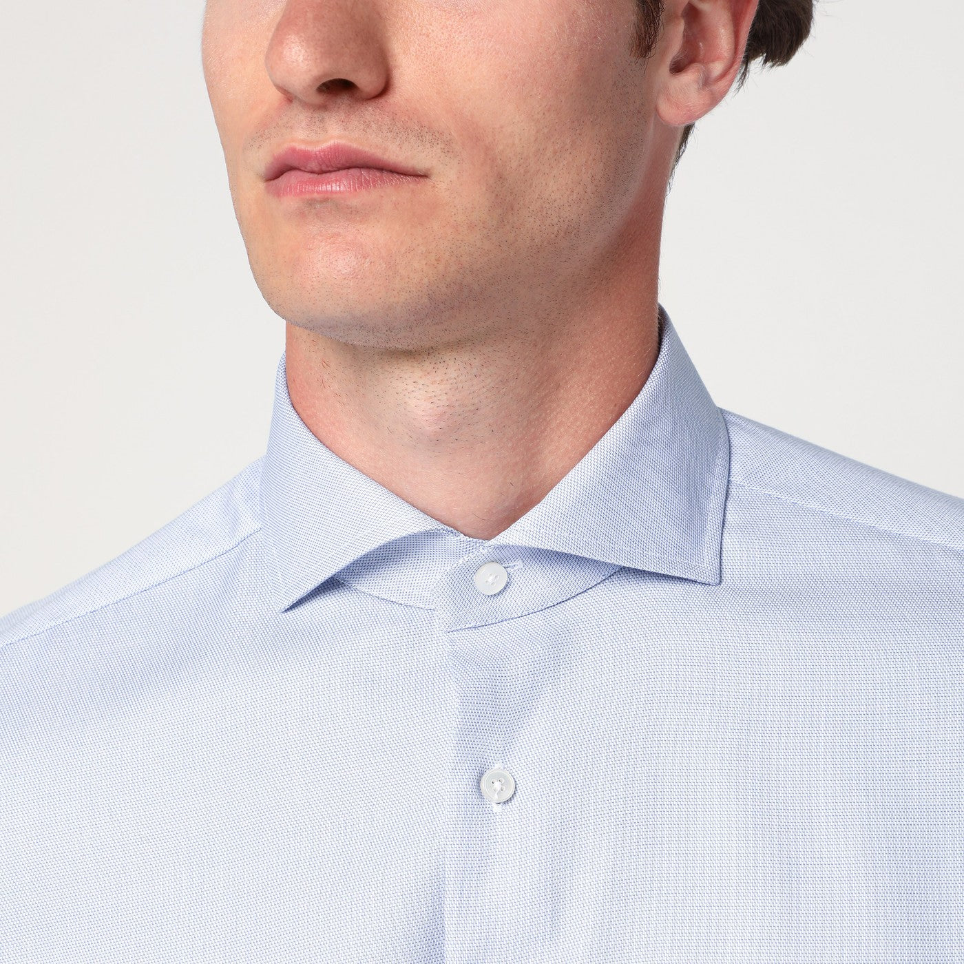 Light blue Travel cotton shirt