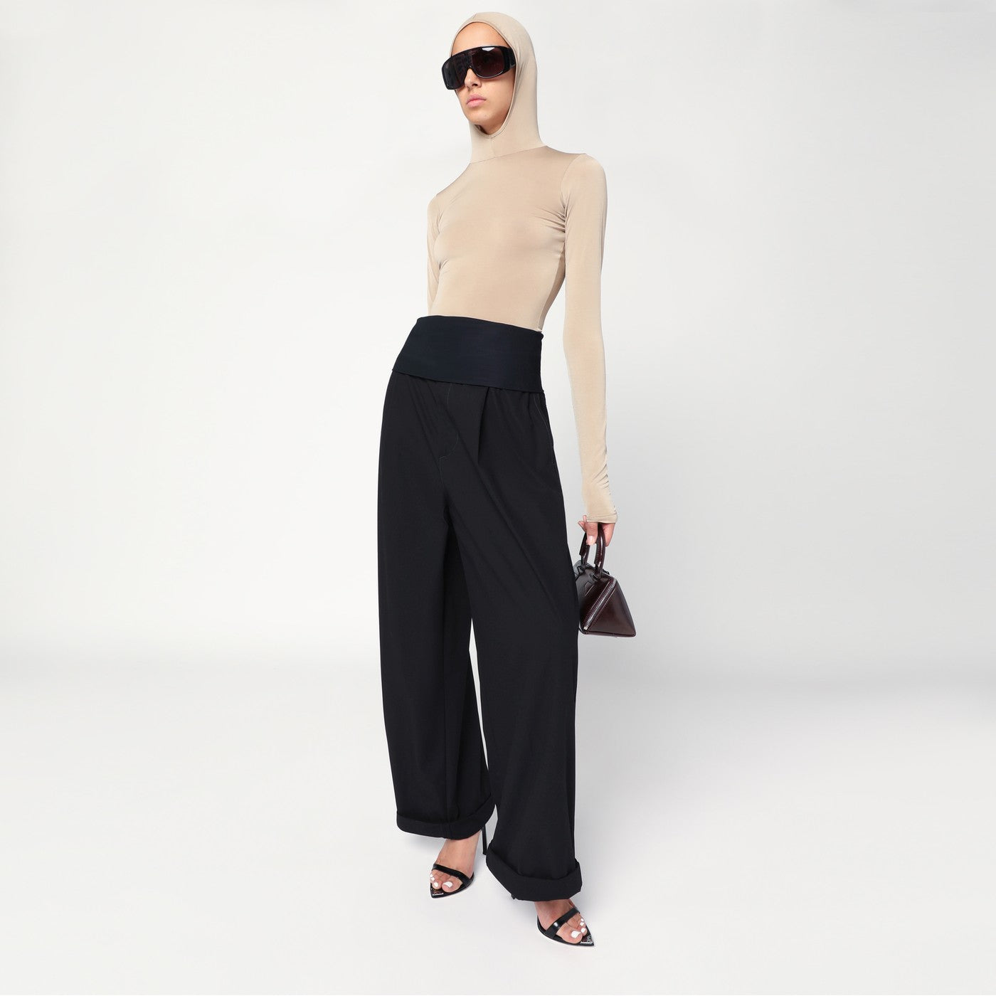 Haut à capuche Billie couleur chair