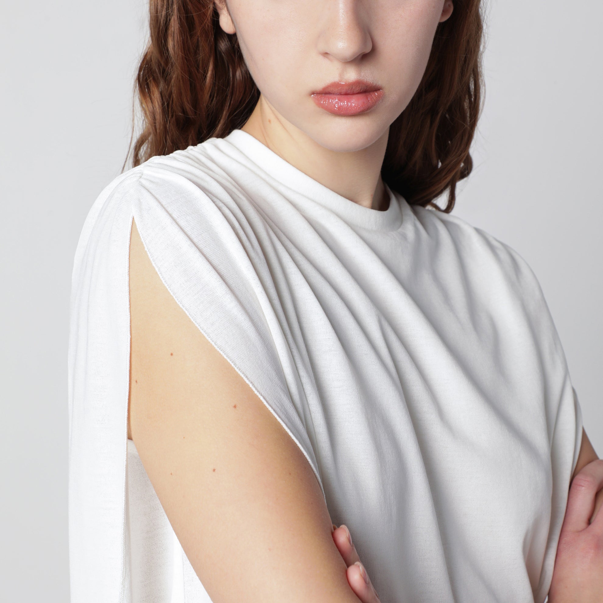 Chemise Tracy sans manches en jersey blanc