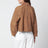Haselnussbraune Jacke aus weichem Wildleder