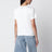 T-shirt en jersey de coton blanc avec broderie