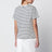 Blue/écru striped cotton jersey T-shirt