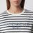 Blue/écru striped cotton jersey T-shirt