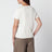 Cremefarbenes T-Shirt aus Baumwolle mit Logoprint
