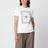 T-shirt bianca in cotone con stampa