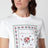 T-shirt bianca in cotone con stampa
