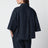 Pull en coton bleu brodé