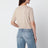 Pull en coton sable brodé