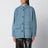 Blaue Hemdjacke aus Wolle