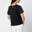 Black satin crew neck T-shirt