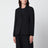 Blazer noir à simple boutonnage en laine stretch