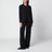 Blazer noir à simple boutonnage en laine stretch