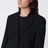 Blazer noir à simple boutonnage en laine stretch